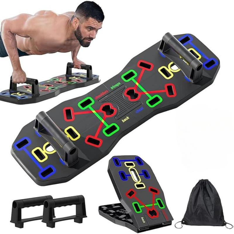 Push Up Board, Portable Multi-Function Foldable 10 in 1 Push Up Bar, Push up Handles for Floor