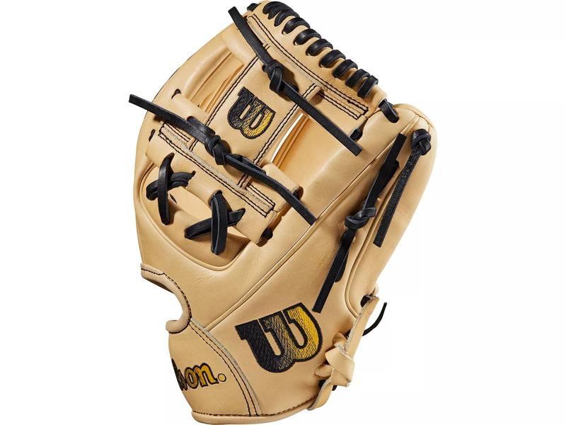 Wilson 11.5'' Infield Baseball Glove - Pro Stock Select Leather, Blonde with Dual Welting and Pro Stock Patterns