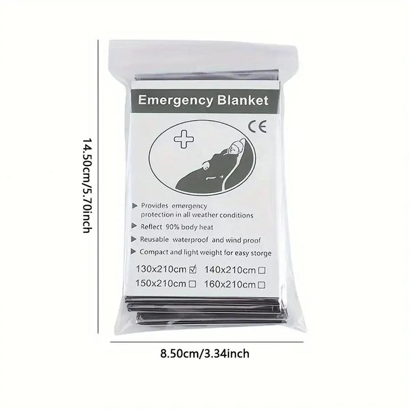 Emergency Blanket, 5 Packs set Outdoor First Aid Rescue Foil Thermal Blanket, Waterproof Lightweight Blanket, Suitable for Hiking Camping, Christmas, Christmas Gift