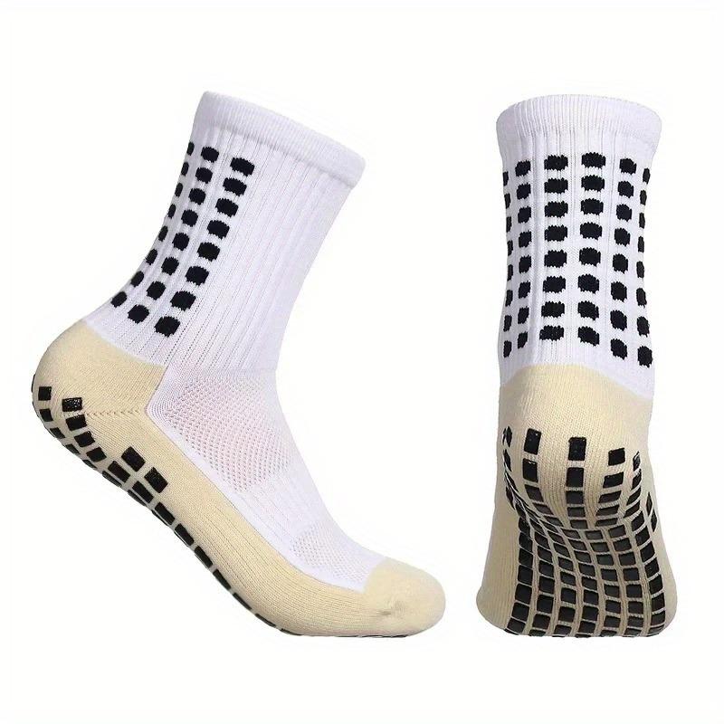 5 10 Pairs Unisex Athletic Socks, Non-Slip Grip Soccer Socks, Comfortable Breathable Sweat Absorbing Athletic Socks, Suitable for Outdoor Sports and Daily Wear