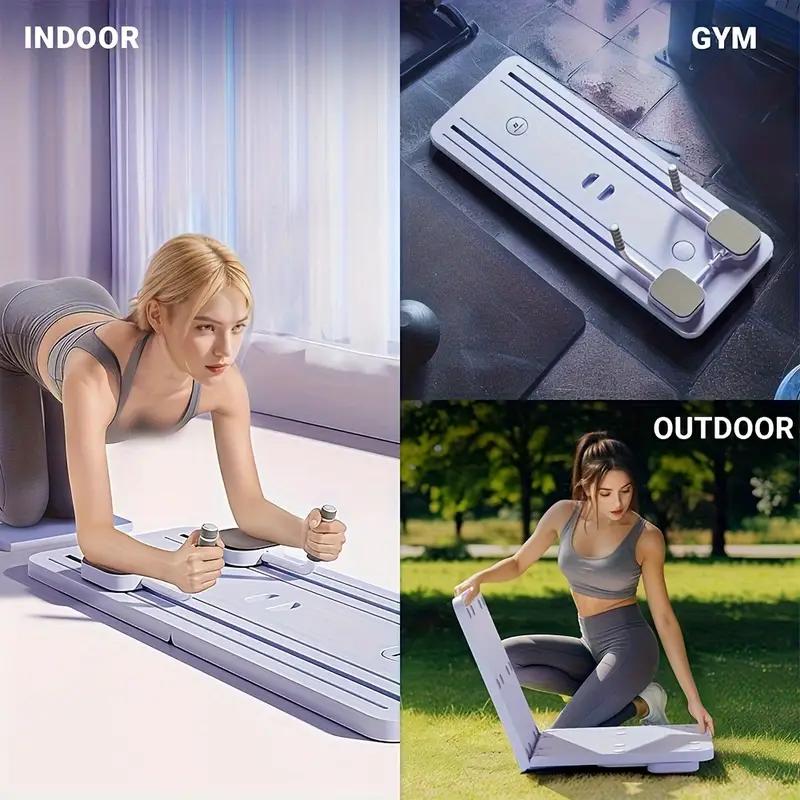 6-in-1 Multifunctional Pilates Board With Automatic Rebound, Foldable Workout Machines - Full Body Workout Equipment, Home Pilates