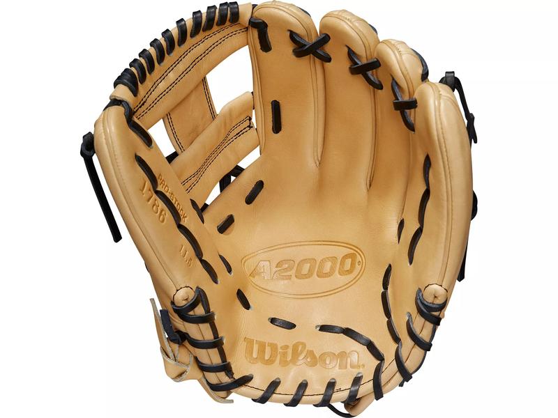 Wilson 11.5'' Infield Baseball Glove - Pro Stock Select Leather, Blonde with Dual Welting and Pro Stock Patterns