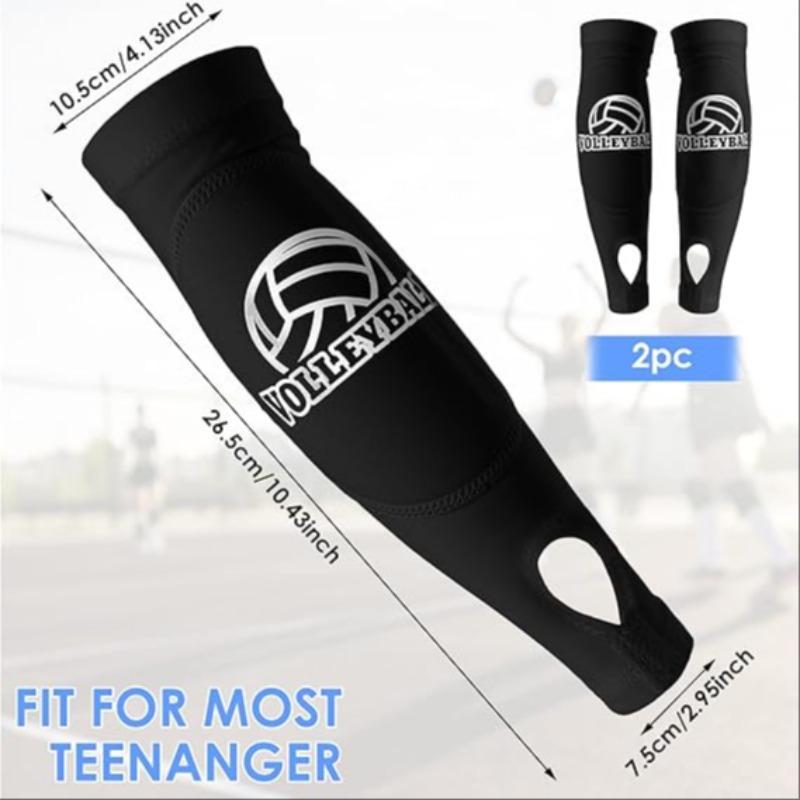 Volleyball Arm Sleeve, 1 Pair Volleyball Sports Arm Sleeve with Protective Foam Pad & Thumb Hole, Arm Protector for Volleyball, Sports Equipment