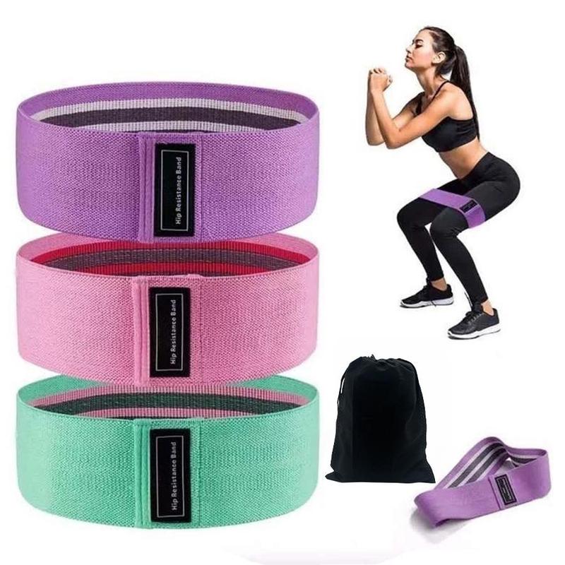 Summer Sports Exercise Resistance Loop Band Set, 3 Counts Elastic Squat Resistance Band, Yoga Stretch Strap, Gym Exercise Equipment For Home Workout, Gymtok, Fall Gift, Boyfriend Gift, Christmas Gift