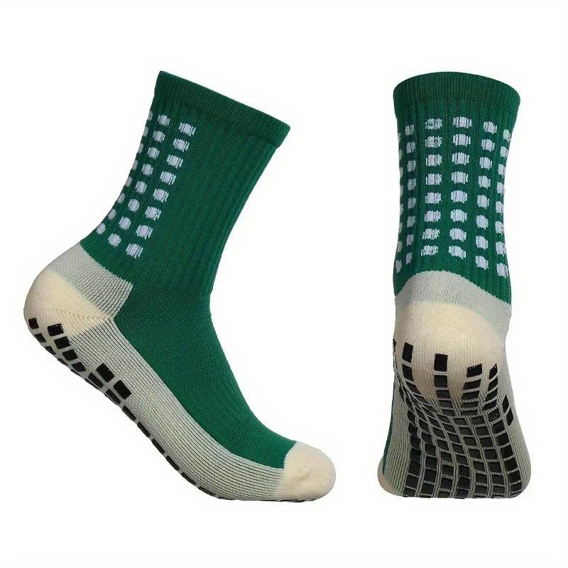 5 10 Pairs Unisex Athletic Socks, Non-Slip Grip Soccer Socks, Comfortable Breathable Sweat Absorbing Athletic Socks, Suitable for Outdoor Sports and Daily Wear