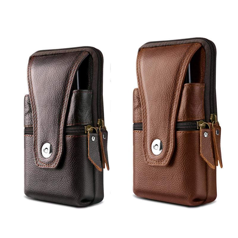 Cell Phone Waist Belt Holster Loop Pack Bag PU Leather Pouch Wallet