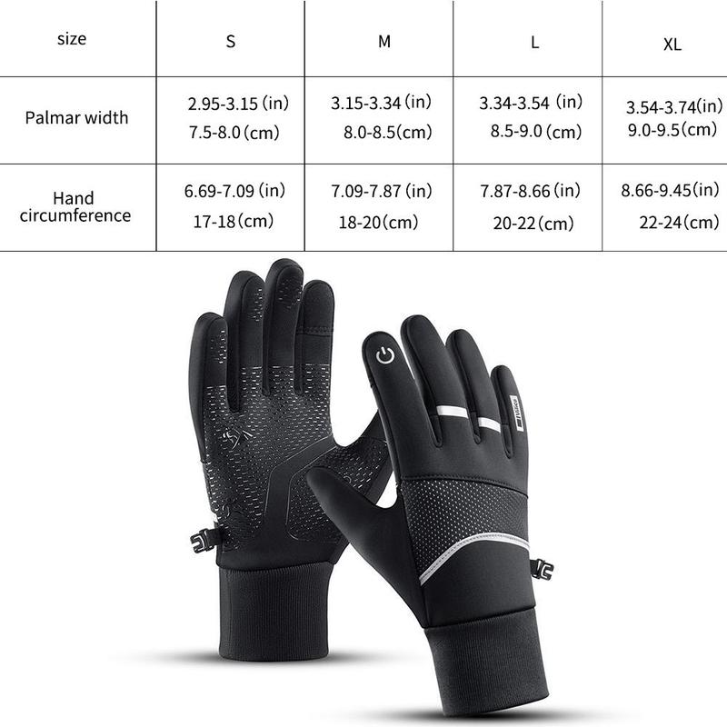 Windproof Winter Gloves, Touch Screen Gloves, Thermal Warm Gloves for Men and Women, Sports Gloves for Outdoor Cycling, Running, Hiking