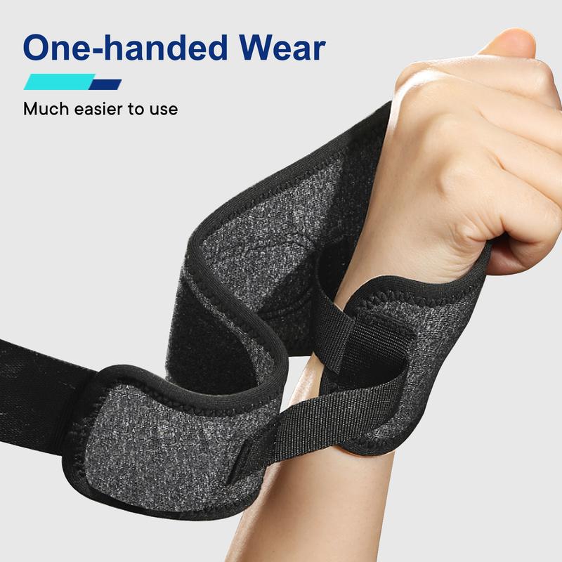 2 Pack Wrist Support Strap with Soft Thumb Opening for Everyday Activities - Soft, Unisex Compression Wristband for Sports, Working, Typing, Sleeping fitness enthusiast