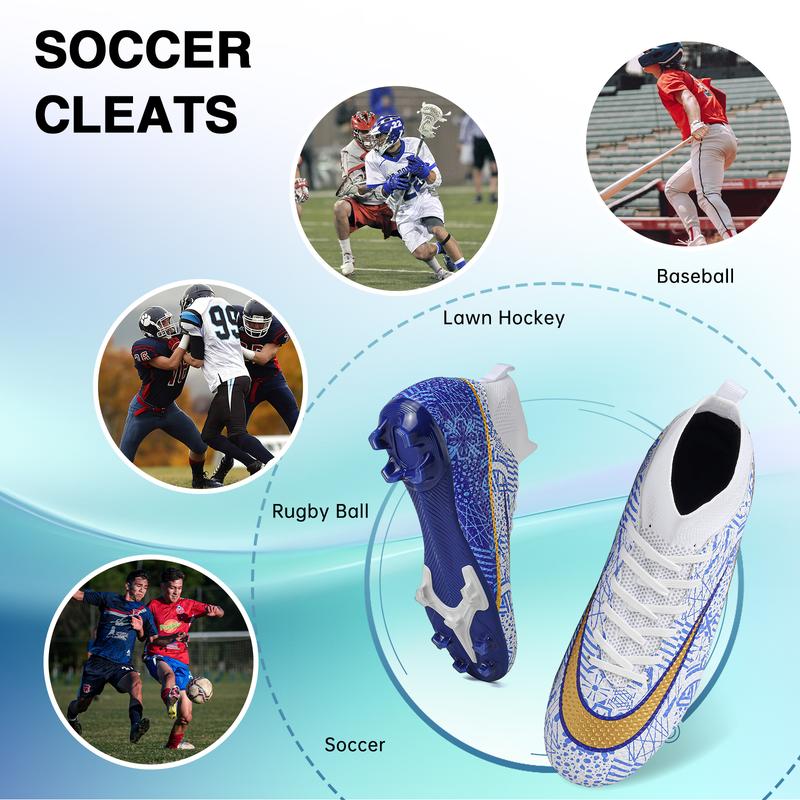 Soccer Cleats Mens Women Soccer Shoes Youth Football Cleats for Big Boy