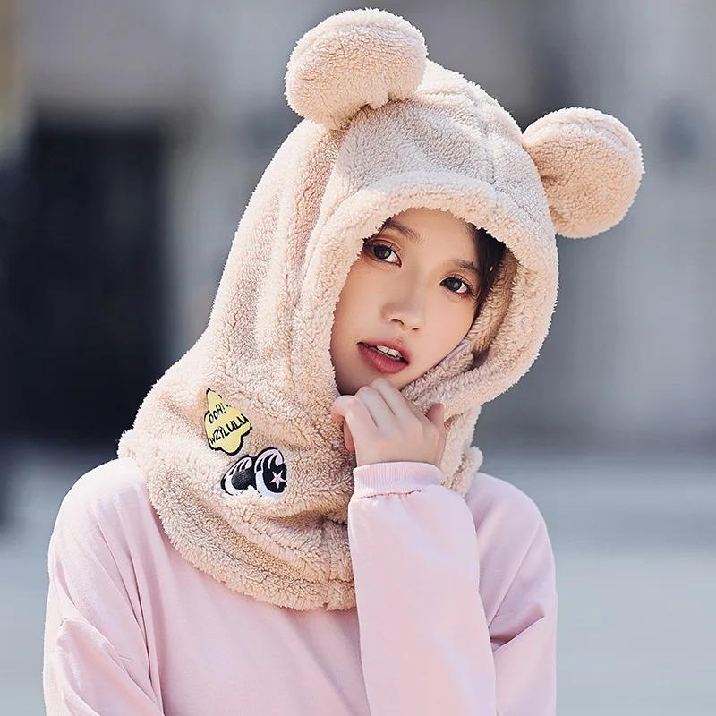 Animal Ear Ski Helmet Cover Bear Cat Ear Skiing Warmer Comfortable Soft Fleece Winter Warm Skiing Head Warmer Ski Accessories