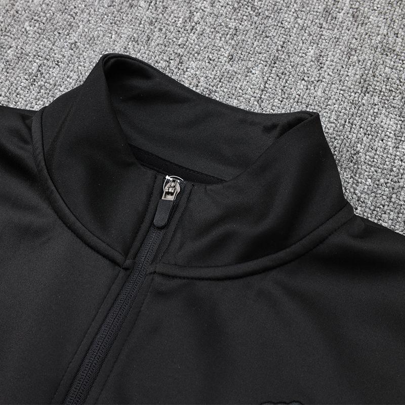 24-25 Riyadh long zipper hooded training suit Soccer Jersey Fan Version Football Long Sleeves Men's sports suit