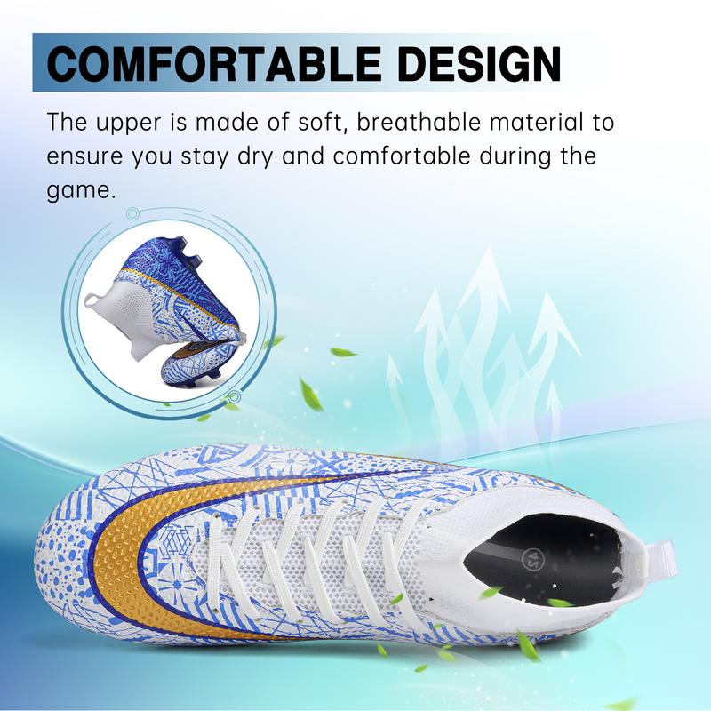 Soccer Cleats Mens Women Soccer Shoes Youth Football Cleats for Big Boy