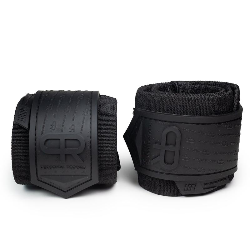 Personal Record Heavy Duty Premium Wrist Wraps PR901 - All Black