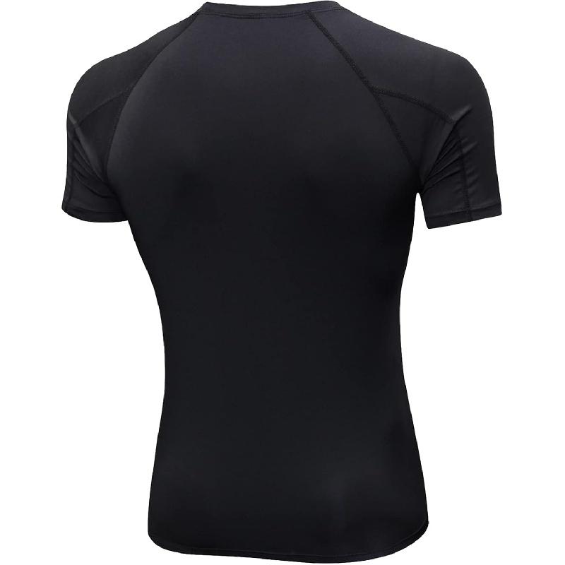 Men's Compression Shirts Short Sleeve Workout Gym T-Shirt Running Tops Cool Dry Sports Base Layer Athletic Undershirts