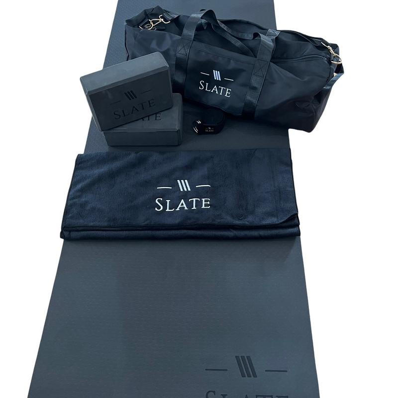 SLATE YOGA MAT & ACCESSORIES 7 PIECE SET