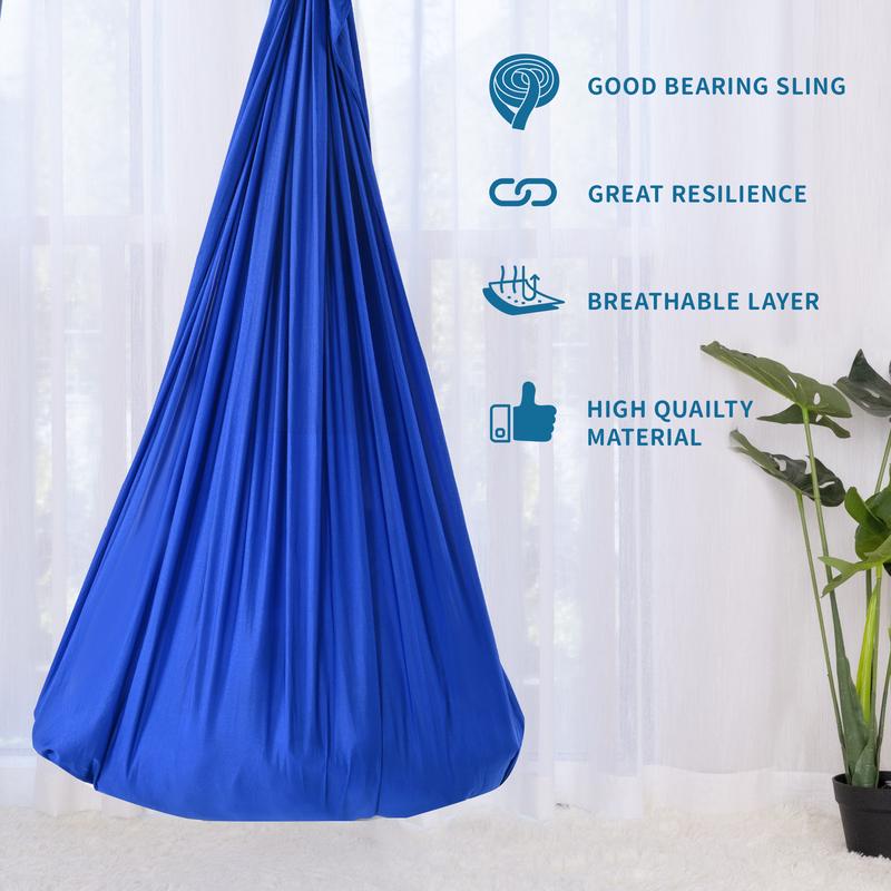 OUTREE Sensory Swing for 3+Years Old with 360° Swivel Hanger in Blue - Great for Autism, ADHD, Sensory Processing Disorder