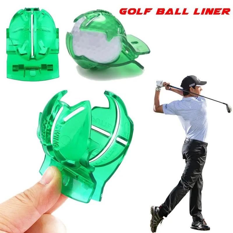 Golf Ball Line Marker Tool, Portable Rotatable Alignment Mark Tool, Golf Ball Clips, Plastic Golf Accessories for Golfers