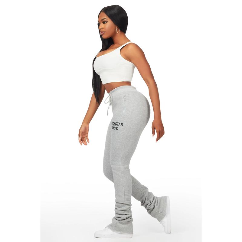 Juliana Heather Grey Super Stacked Track Pant