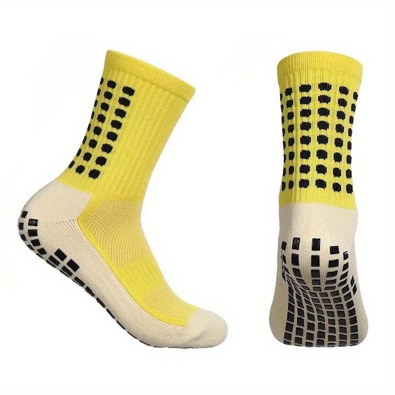 5 10 Pairs Unisex Athletic Socks, Non-Slip Grip Soccer Socks, Comfortable Breathable Sweat Absorbing Athletic Socks, Suitable for Outdoor Sports and Daily Wear