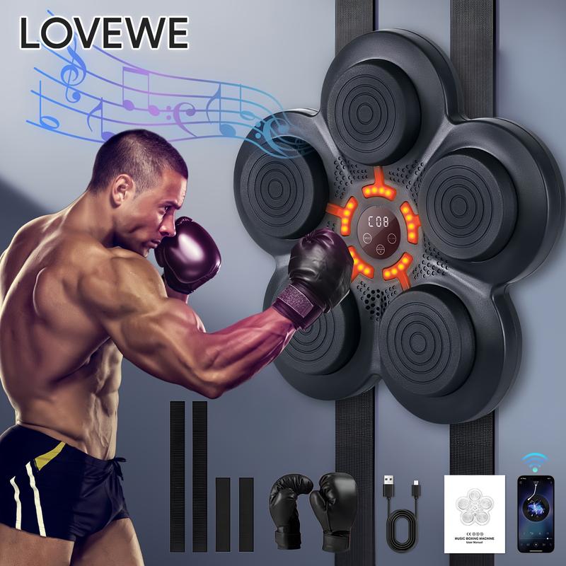 New Model LED Electronic Music Boxing Machine With Boxing Gloves For Adults, Training Machine For Home, Indoor And Gym