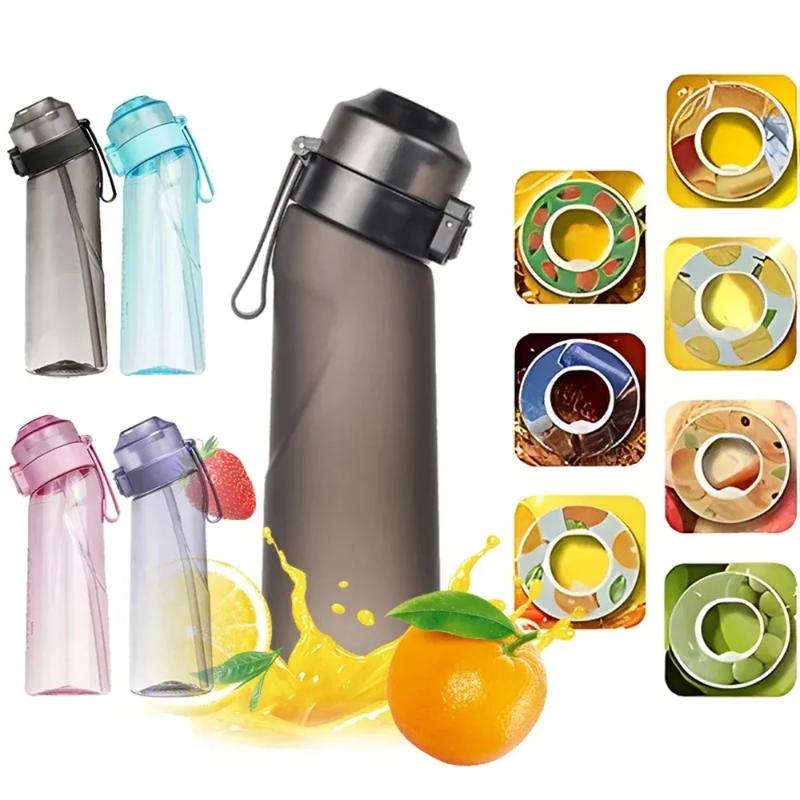 650ML Water Cup Sports Water Bottle Portable Drinking Bottle Flavored WaterBottle Fragrance Outdoor Fitness Drinkware with Straw