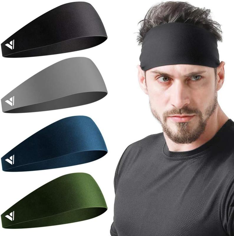 Perm Headbands (Unisex) Running Headbands for Men & Women Sweatbands Sports Sweat Bands Unisex Workout Thin Fitness Gym Yoga 4 Pack