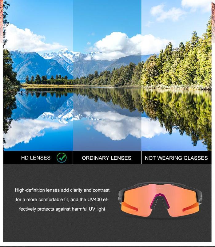 KAPVOE Polarized Cycling Glasses Men Women Outdoor Sports Riding Driving Sunglasses UV400 Sunglasses