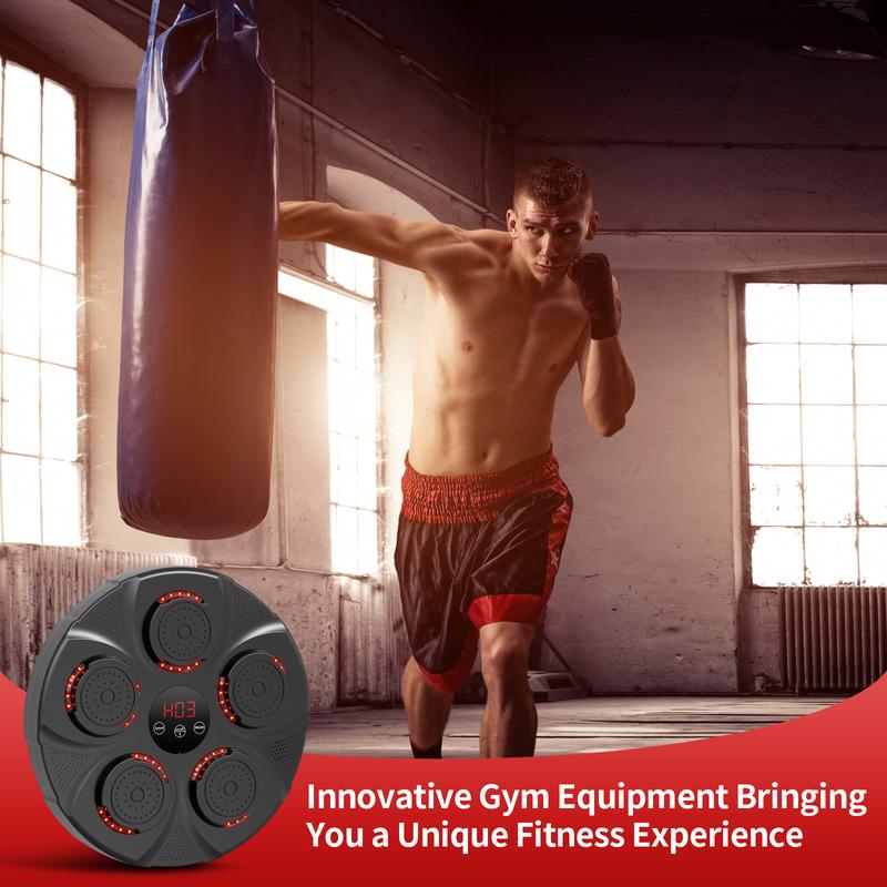 Smart Music Boxing Machine, Indoor Fitness Exercise Smart Music Boxing Machine, Smart Boxing Trainer With Gloves, Sports Accessories Wall Mounted Bluetooth Music Boxing Training Punching Equipment, Intelligent Music Boxing Machine Wall Targets