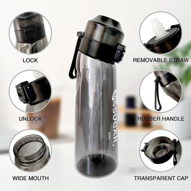 650ML Water Cup Sports Water Bottle Portable Drinking Bottle Flavored WaterBottle Fragrance Outdoor Fitness Drinkware with Straw