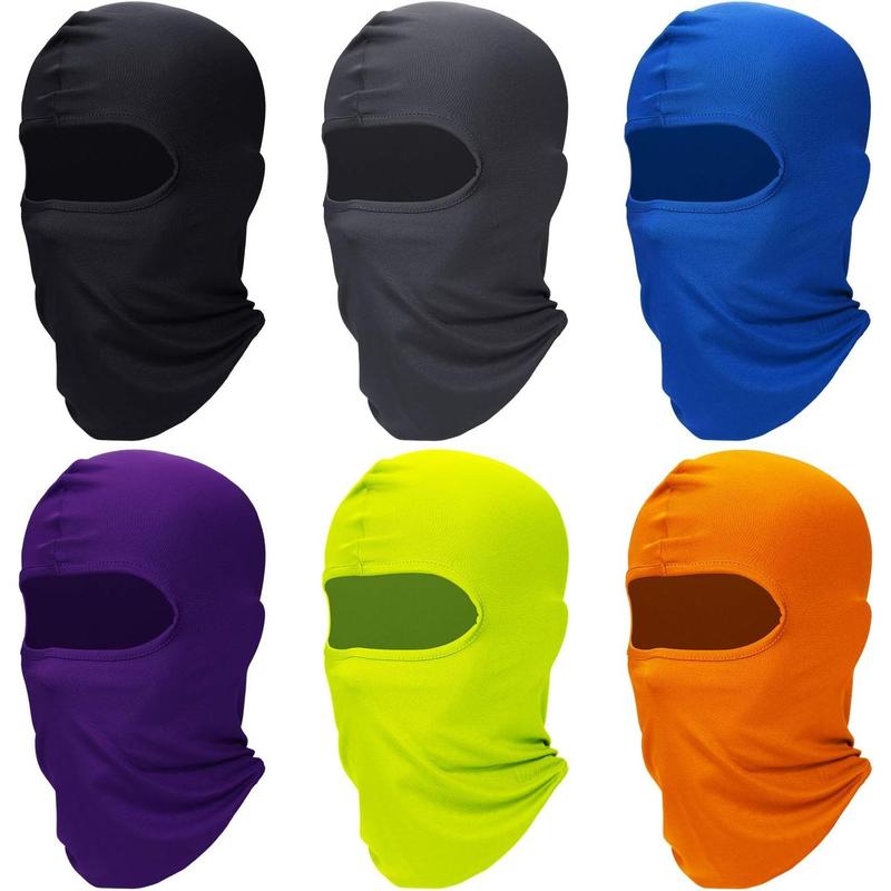 6-piece Ski Mask Full Face Mask Sunscreen Bandana Summer Ice Cool Neck Cover Men's Outdoor Cycling Use