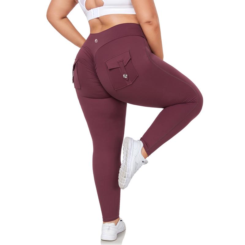 JOJOANS Plus Size Leggings with Pockets for Women High Waisted Yoga Workout Sports Casual Pants Bottoms Womenswear