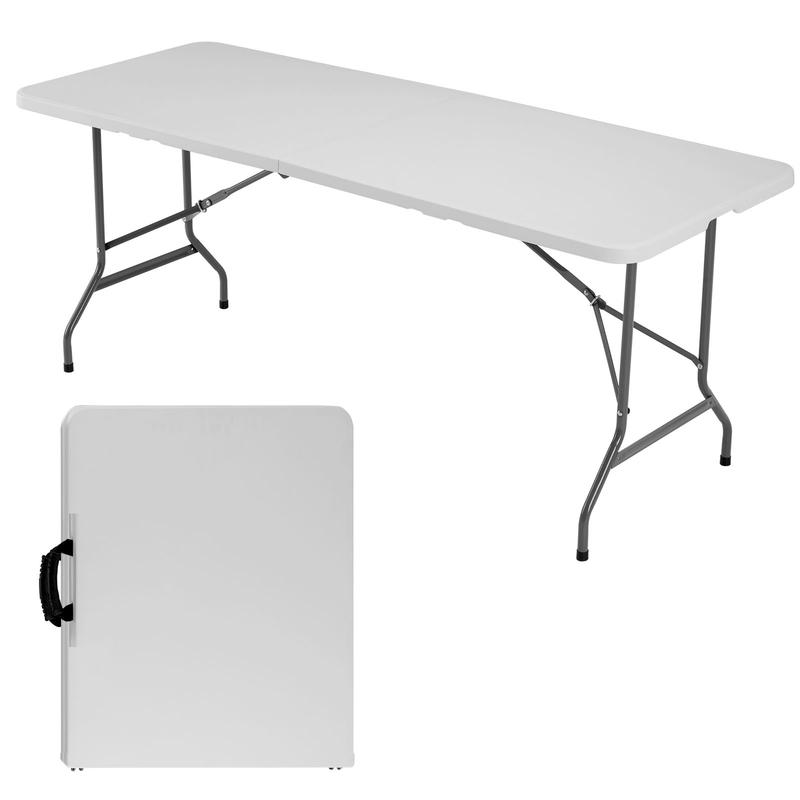 Sweet Furniture Plus 4 6 8FT Folding Table Outdoor Indoor Heavy Duty Portable Table with Carrying Handle for Camping Picnic Party