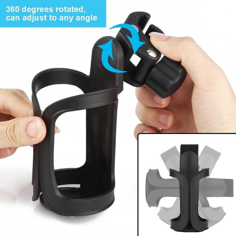 Bike Cup Holder, Bike Water Bottle Holders, Universal 360 Degrees Rotation Cup Holder for Bicycle, Stroller, Scooter, Walker, Wheelchair, Bike Bottle Holders 1 Pack