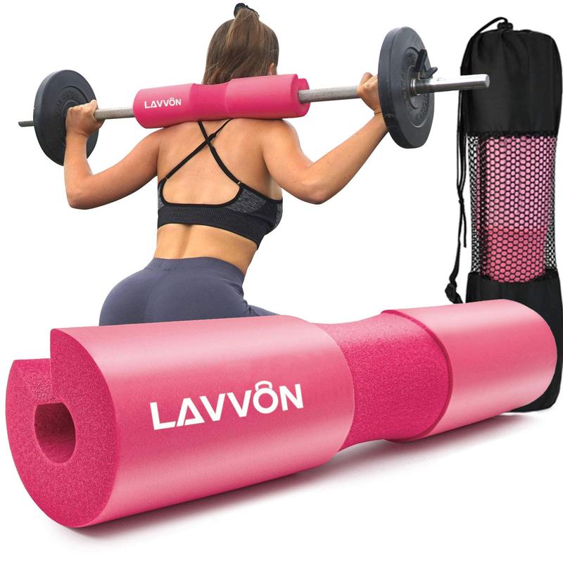 Squat Pad - Foam Barbell Pad for Squats Cushion, Lunges & Bar Padding for Hip Thrusts - Standard Olympic Weight Bar Pad - Provides Cushion to Neck and Shoulders While Training