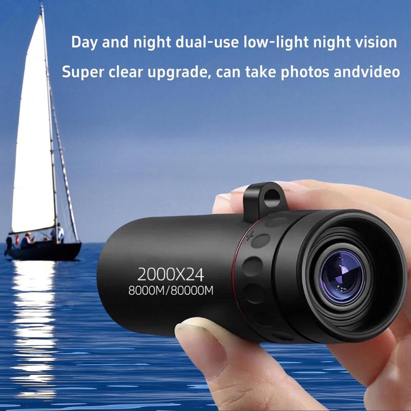 2000x24 Telescope, High Magnification High-definition Night Vision Monocular Telescope,  Portable Outdoor Equipment for Camping Hiking