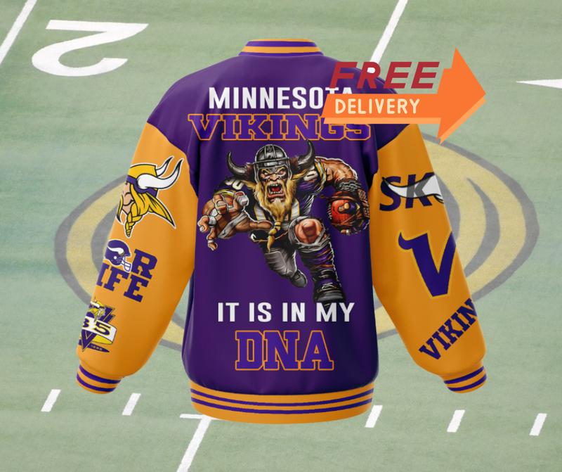 It Is In My DNA Viking Sport Jacket , Game Day Football Jacket, Football NFC North Team , Sunday Football, Gift For Him , Gift For her