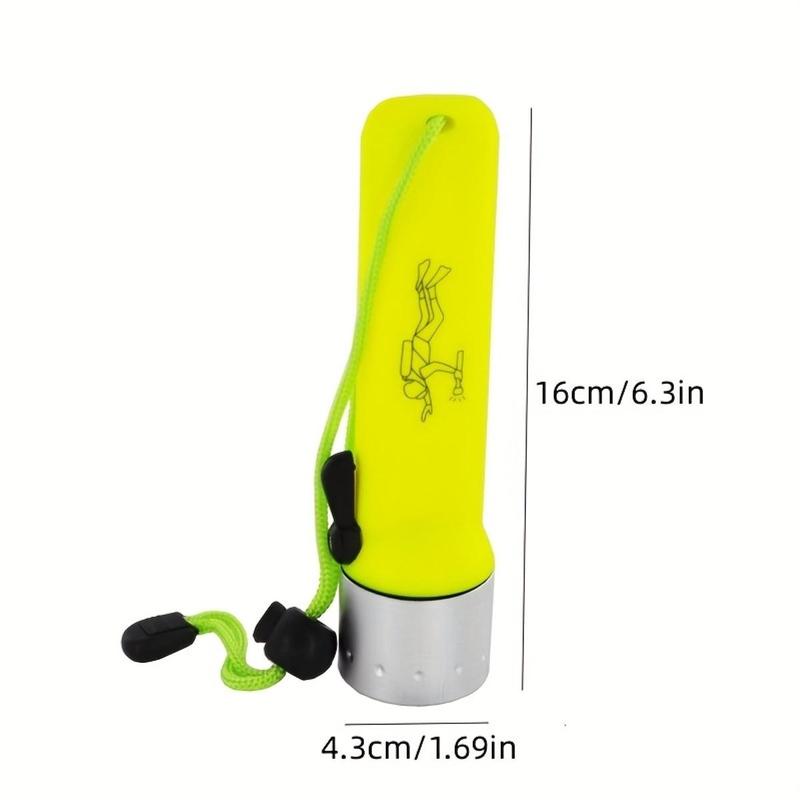 Portable Strong Light Diving Light, Waterproof Diving Flashlight, Suitable for Underwater Diving, Swimming, Emergency, Fishing, & Nighttime Walking (Battery Not Included)