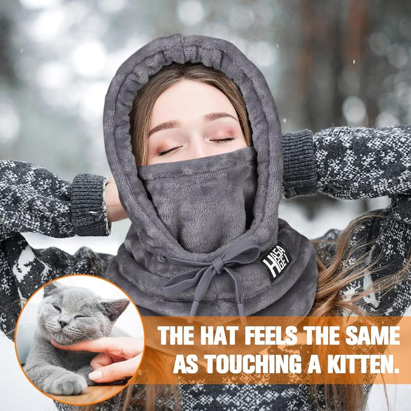 Ski Mask for Women Balaclava Women Men Windproof Thermal Hood Winter  Warmer with Plush