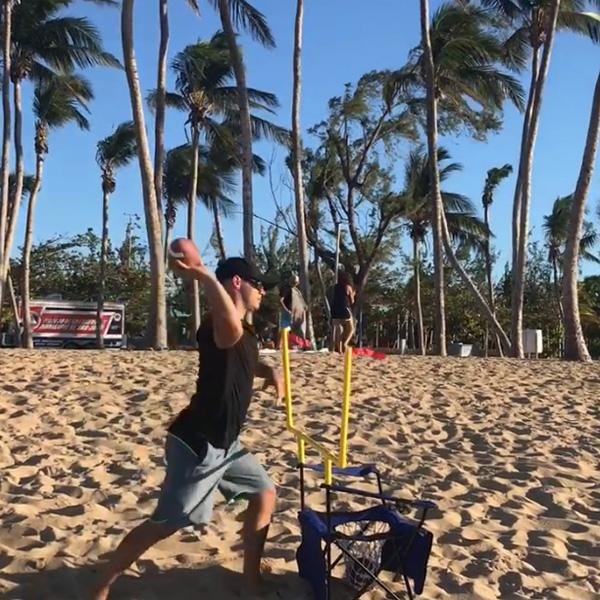 QB54 Black Set - 2 Chairs, 2 Sets of Goalposts, 1 football, 1 carrying bag, 1 kicking tee, 1 ball pump