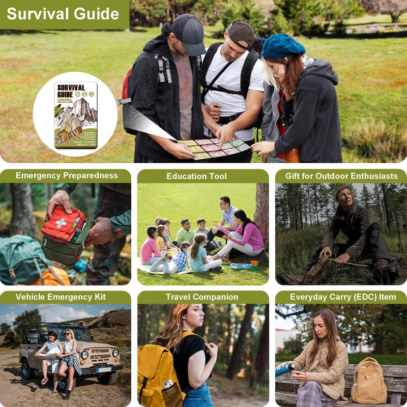 RDS SCM Survival Guide for Emergency Disaster Micro Guide and First Aid Survival Pocket Handbook - Easily Fits in Wallet, Glove Box, or Pouch Emergency Disaster Survival Guide Pocket Handbook