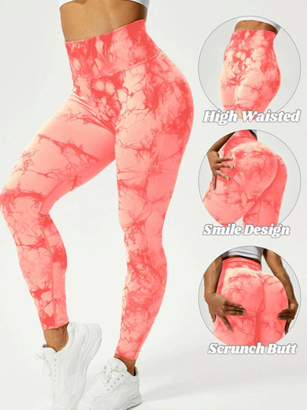 Women's Tie Dye High Waist Scrunch Sports Leggings, Compression Pants, Casual Comfy Breathable Seamless Skinny Pants for Yoga Gym Workout, Fall Outfits 2024, Fall Hip Lifting Gym Fitness Sport Leggings, Gym Clothing, 90s Clothes Utah Girl Fits