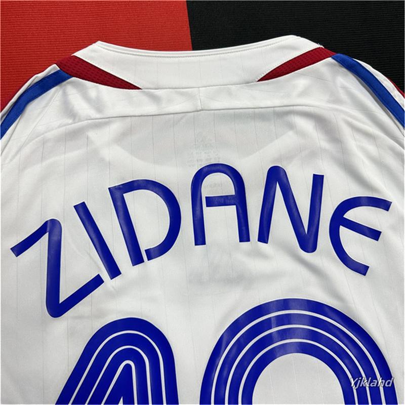 2006 World cup France Jersey White No. 10Zidane Short Sleeve Football Jersey Fan Version