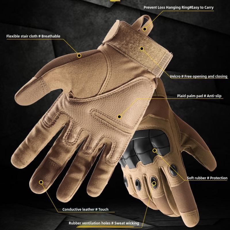 Men's Full Finger Touch Screen Sports Gloves, Breathable Comfortable Gloves, Sports Gloves for Cycling & Outdoor Activities