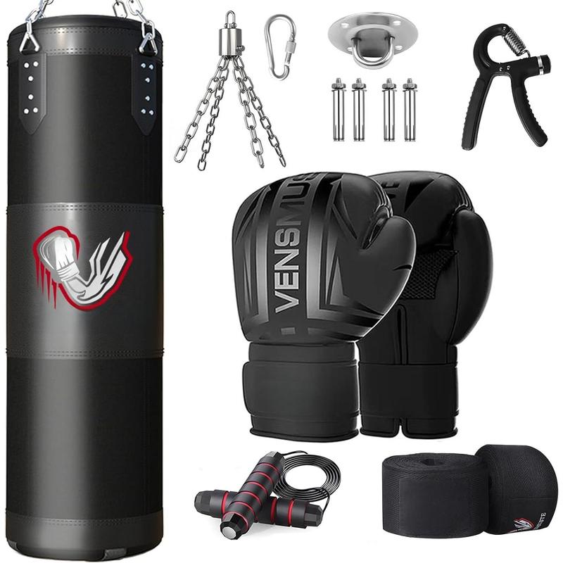 Punching Bag Adults, 4FT Oxford Heavy Bag Set, Punching Bag 12OZ, Chains, Wraps, etc. Suitable Karate Kickboxing  Unfilled