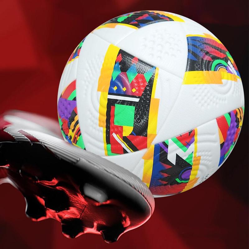 Size 5 Football, Colorful Patchwork Pattern Football, Football Training Ball, Soccer Ball for Training & Competition