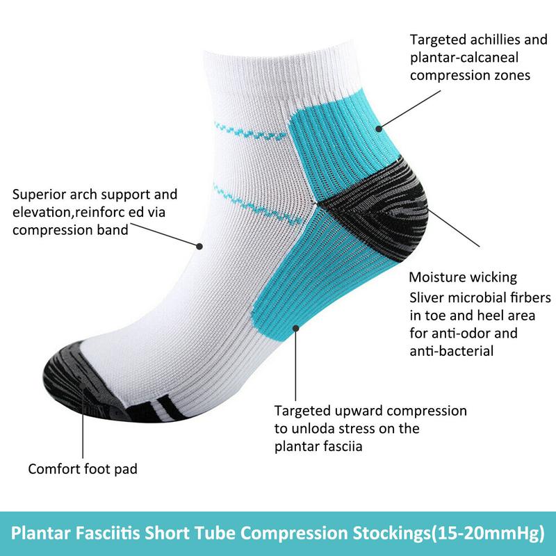 5 Pair Compression Socks, Non-slip Breathable Athletic Football Socks, Summer Compression Socks