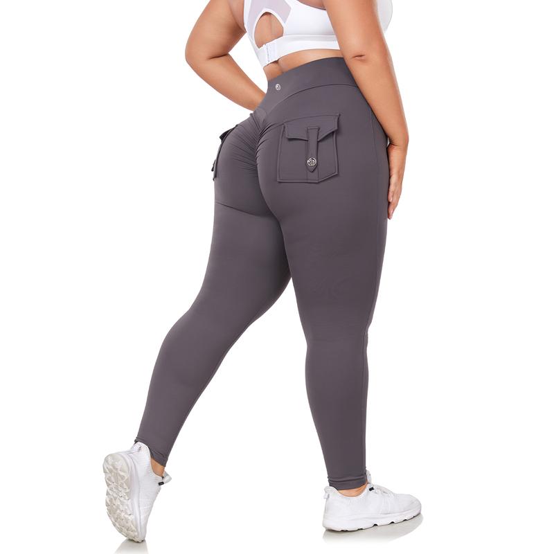 JOJOANS Plus Size Leggings with Pockets for Women High Waisted Yoga Workout Sports Casual Pants Bottoms Womenswear