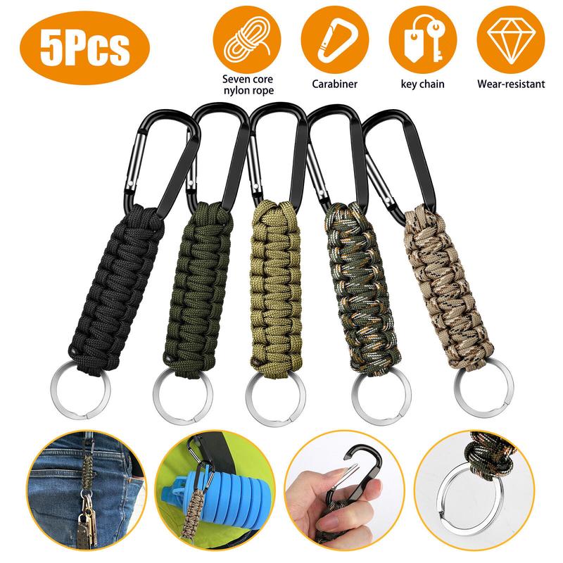 5x Survival Paracord Bracelet Emergency Cord Adjustable Wristband Camping Hiking