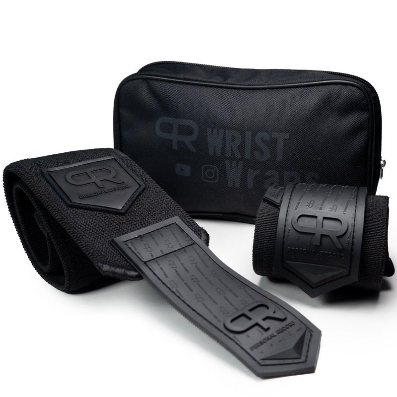 Personal Record Heavy Duty Premium Wrist Wraps PR901 - All Black