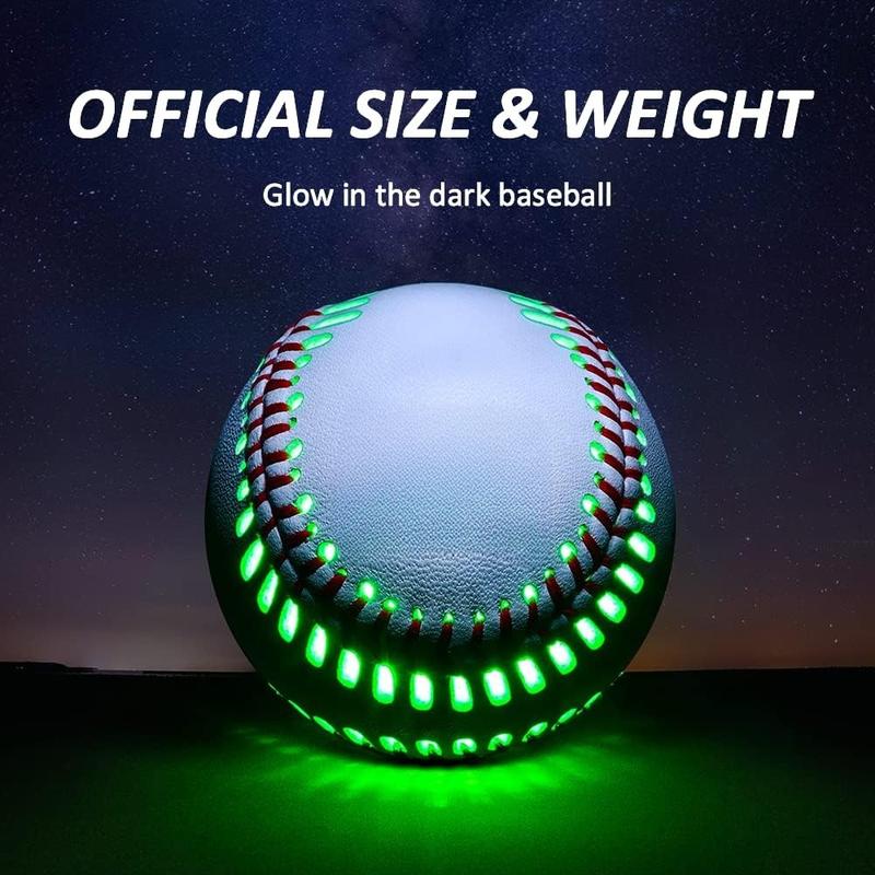 Light Up Baseball, Glow in The Dark Baseball, Perfect Baseball Gifts for Boys, Girls, Adults, and Baseball Fans, Official Baseball Size and Weight.